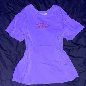 Forever 21 Violet Women’s ‘Let the Good Times Grow’ strawberry t-shirt